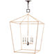 Denison 5 Light 31.5 inch Mole Black Lantern Pendant Ceiling Light, Grande