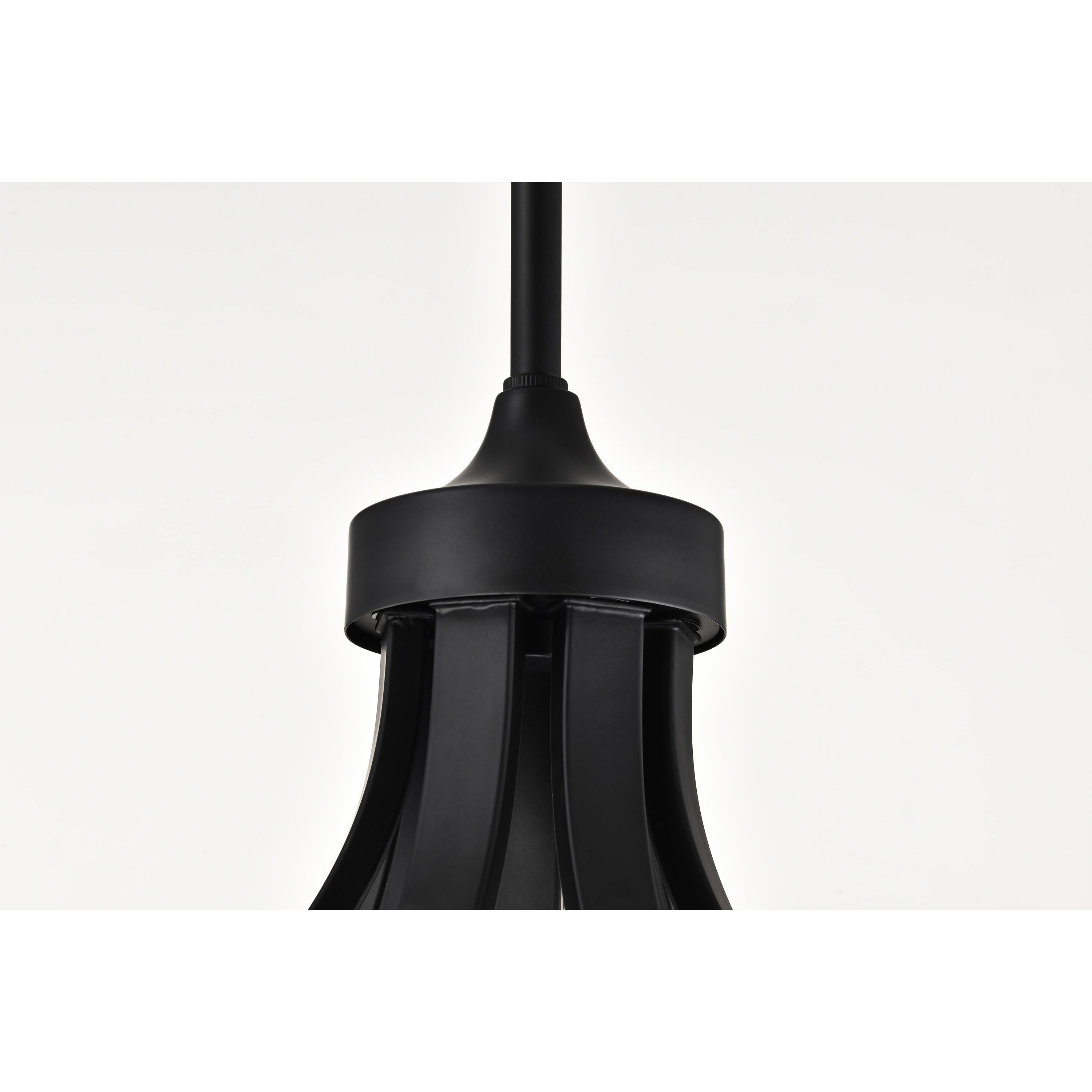 Solara 40 inch Matte Black Chandelier Ceiling Light