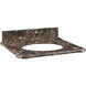 Malago 25 X 22 X 1 inch Dark Emperador Marble Vanity Top, Oval Undermount Sink