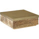 Maze 12 X 12 inch Natural and Aged Brass Box, Large