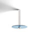Combi LED 9 inch Matte White Pendant Ceiling Light in Blue Glass, Suspension / Flush Mount 2-in-1