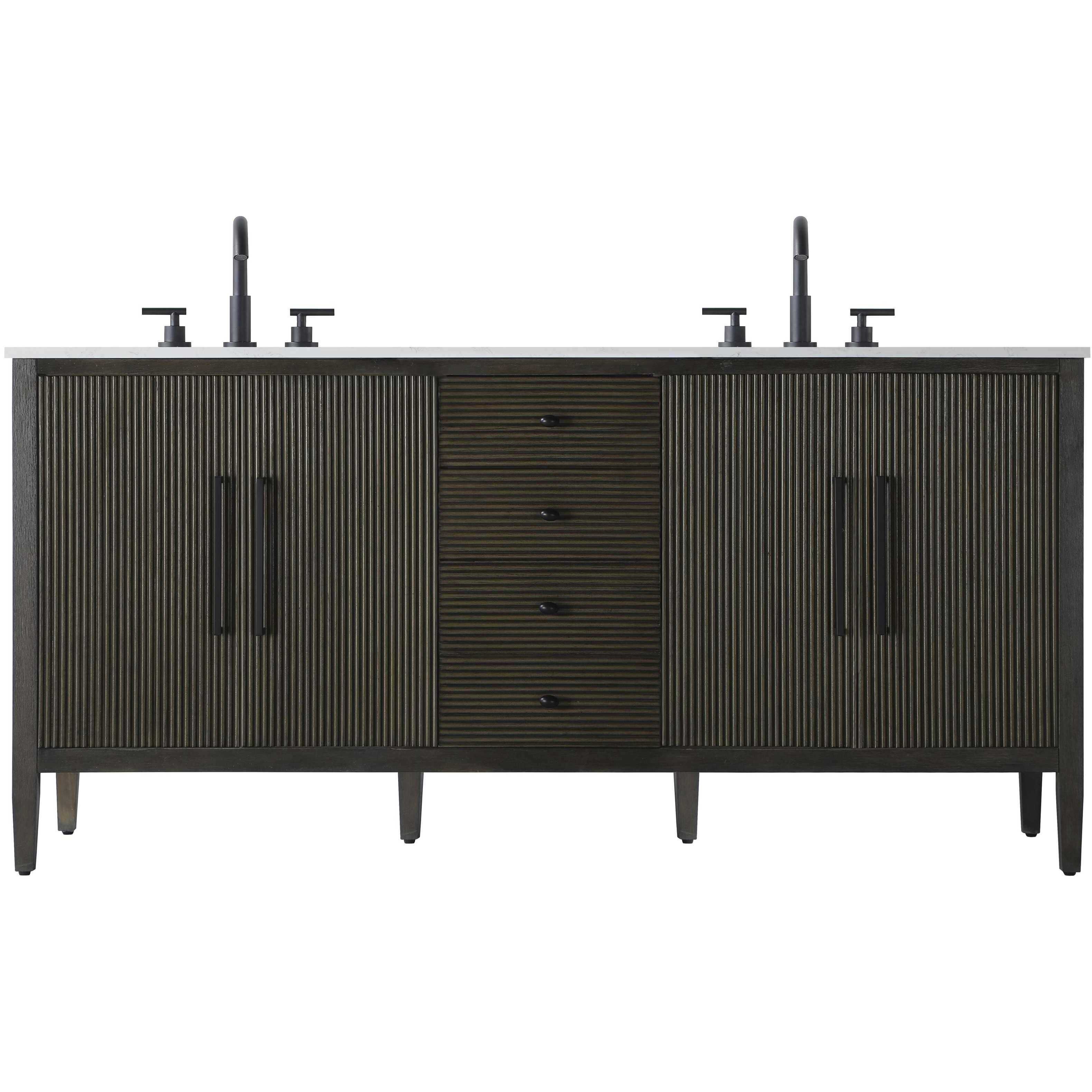 Blakely 72 X 34 inch Chocolate Oak Bathroom Vanity Cabinet