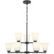 Strayhan 9 Light 28.5 inch Matte Black Chandelier Ceiling Light