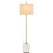 Thompson 40 inch 100 watt Brass/White Console Lamp Portable Light