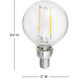 LumiGlo Cand. 2 watt 120v 2400 LED Bulb in Clear