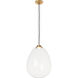 Sean Lavin Kapoor LED Clear/Natural Brass Pendant Ceiling Light, Integrated LED