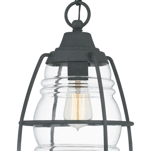 Admiral 1 Light 10 inch Mottled Black Outdoor Hanging Lantern