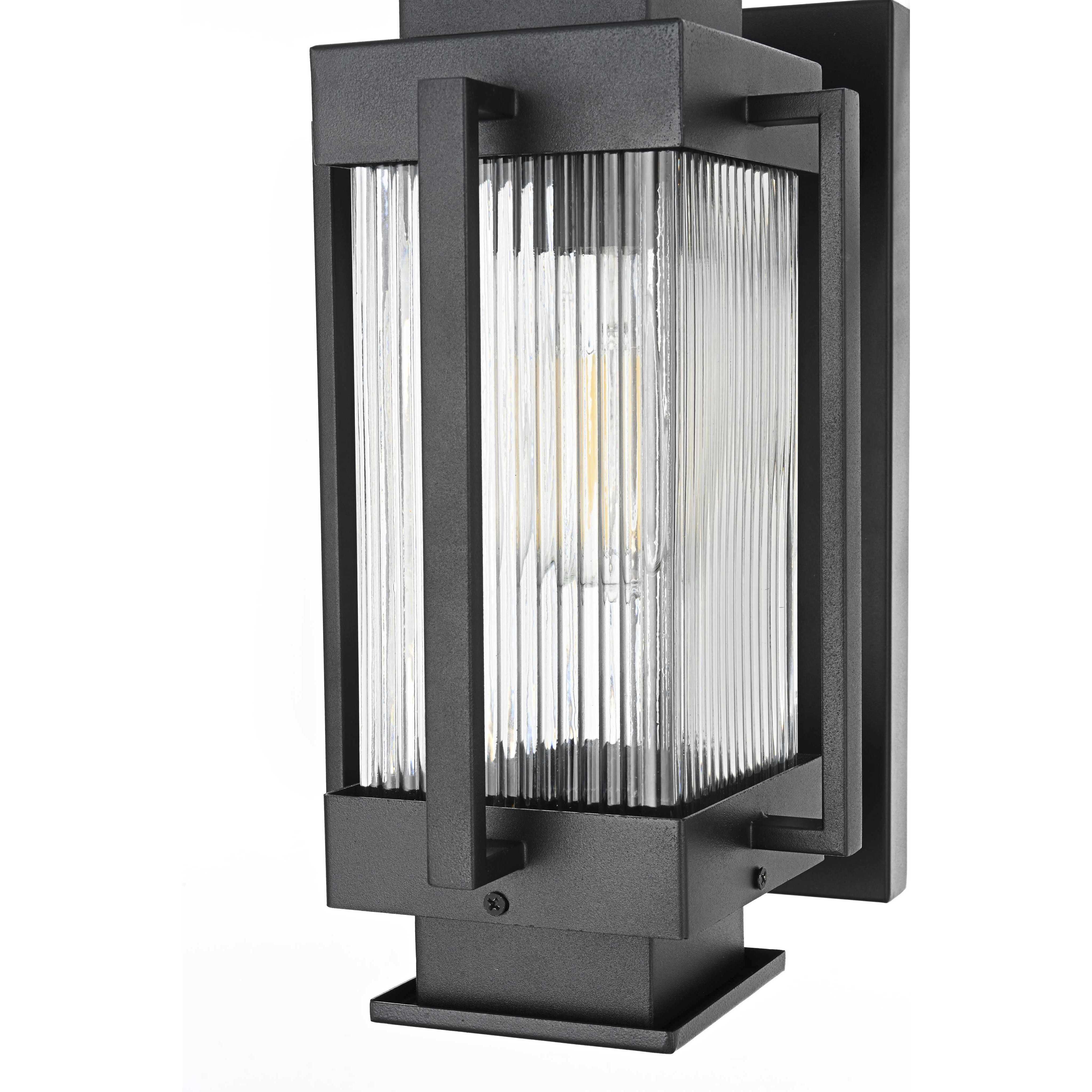 Harlan 1 Light 14 inch Black Outdoor Wall Sconce