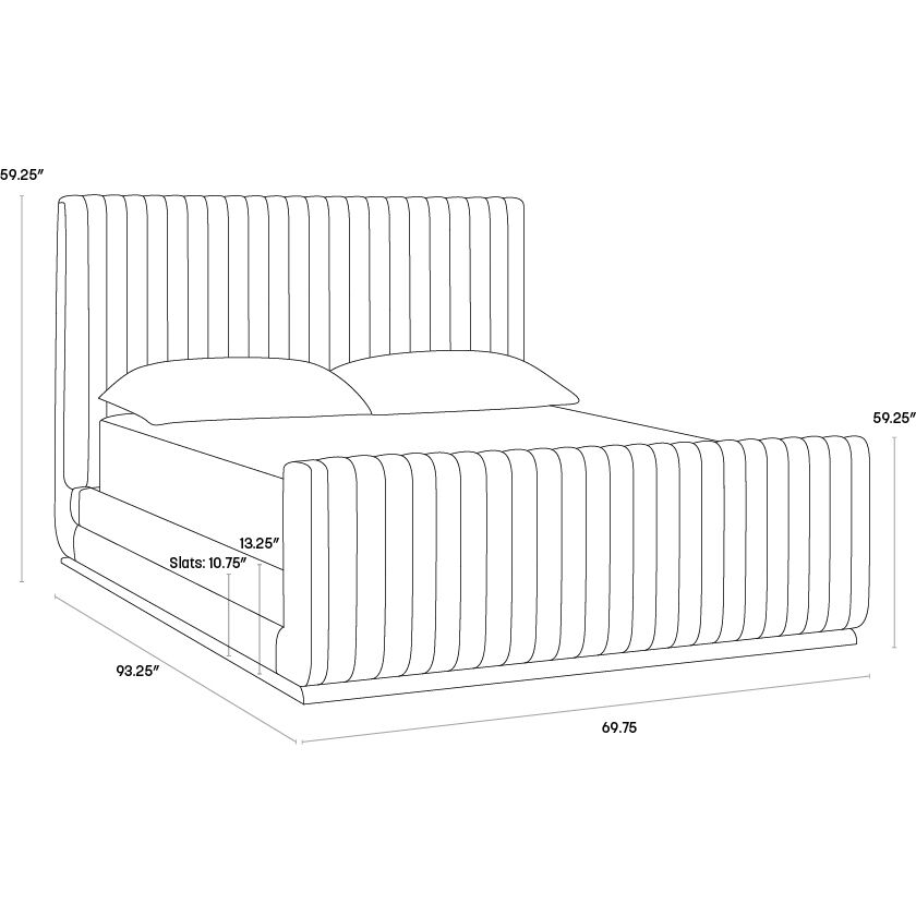 Hylan Hemingway Marble Bed, Queen
