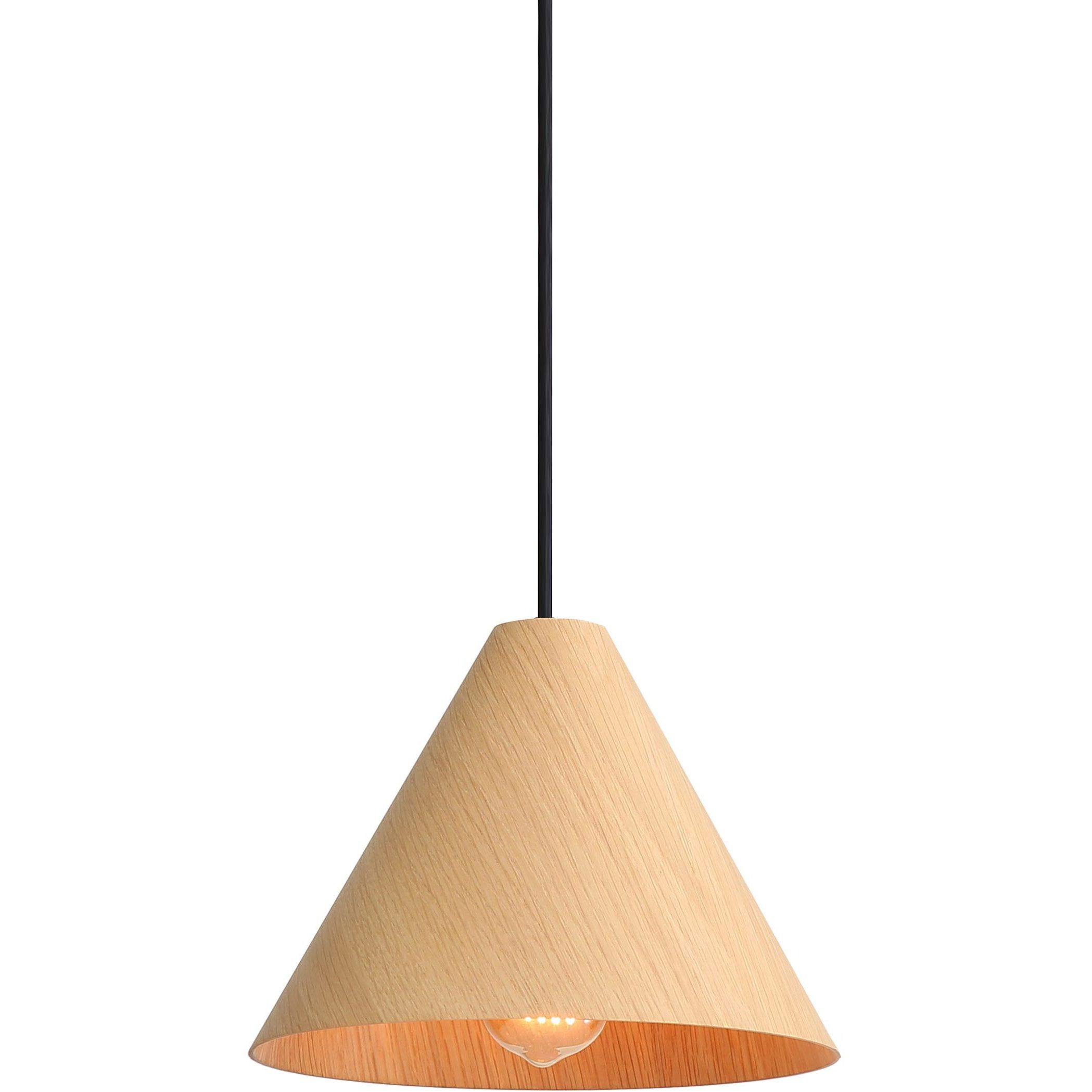 Conique Pendant Ceiling Light in Light Walnut