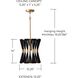 Bianca 1 Light 12 inch Black Rope and Patinaed Brass Pendant Ceiling Light