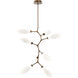 Fiori LED Flat Bronze Chandelier Ceiling Light, Modern Vine