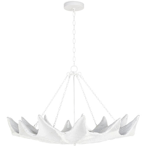 Clam 12 Light 37.5 inch White Chandelier Ceiling Light