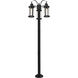 Roundhouse 3 Light 94.25 inch Black Outdoor Post Mounted Fixture