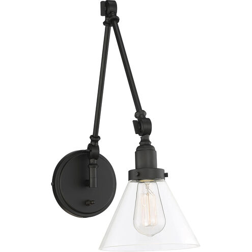 Drake 34.5 inch 60.00 watt Matte Black Adjustable Wall Sconce Wall Light, Essentials