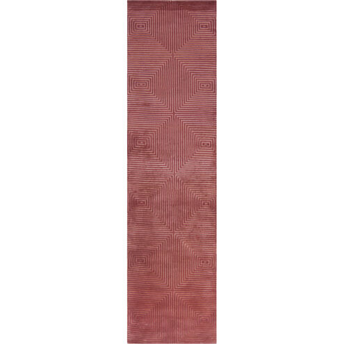 Luminous 120 X 30 inch Dark Red, Mauve Rug