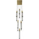 Boa LED 20 inch Brushed Brass Multi Port Pendant Ceiling Light