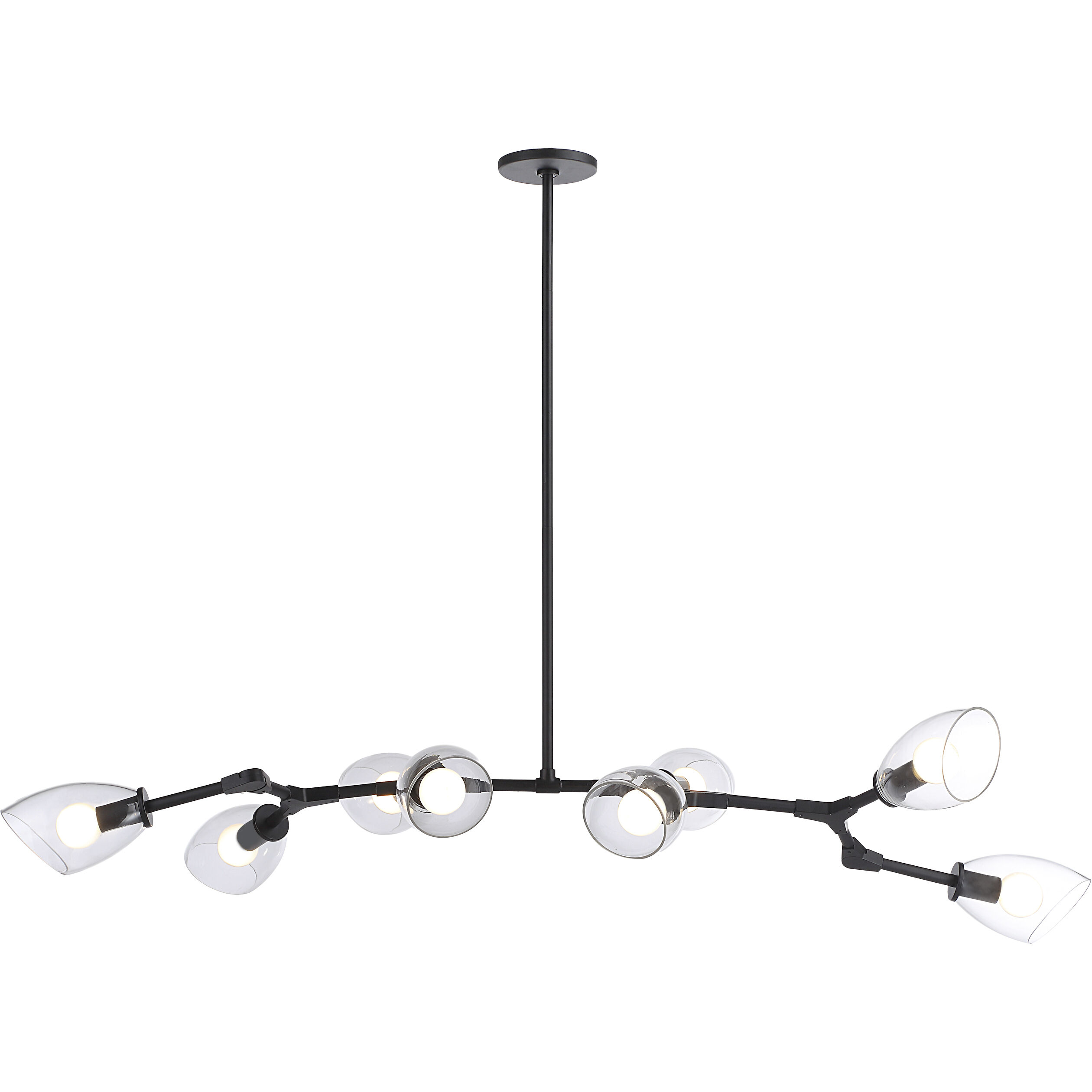 Camino LED 54 inch Matte Black Chandelier Ceiling Light