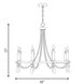 Mayfair 8 Light 30 inch Warm Brass with Chrome Accents Chandelier Ceiling Light