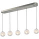 Moonlight 5 Light 40 inch Satin Nickel Linear Pendant Ceiling Light
