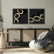 Bold Strokes Black and Metallic Framed Art
