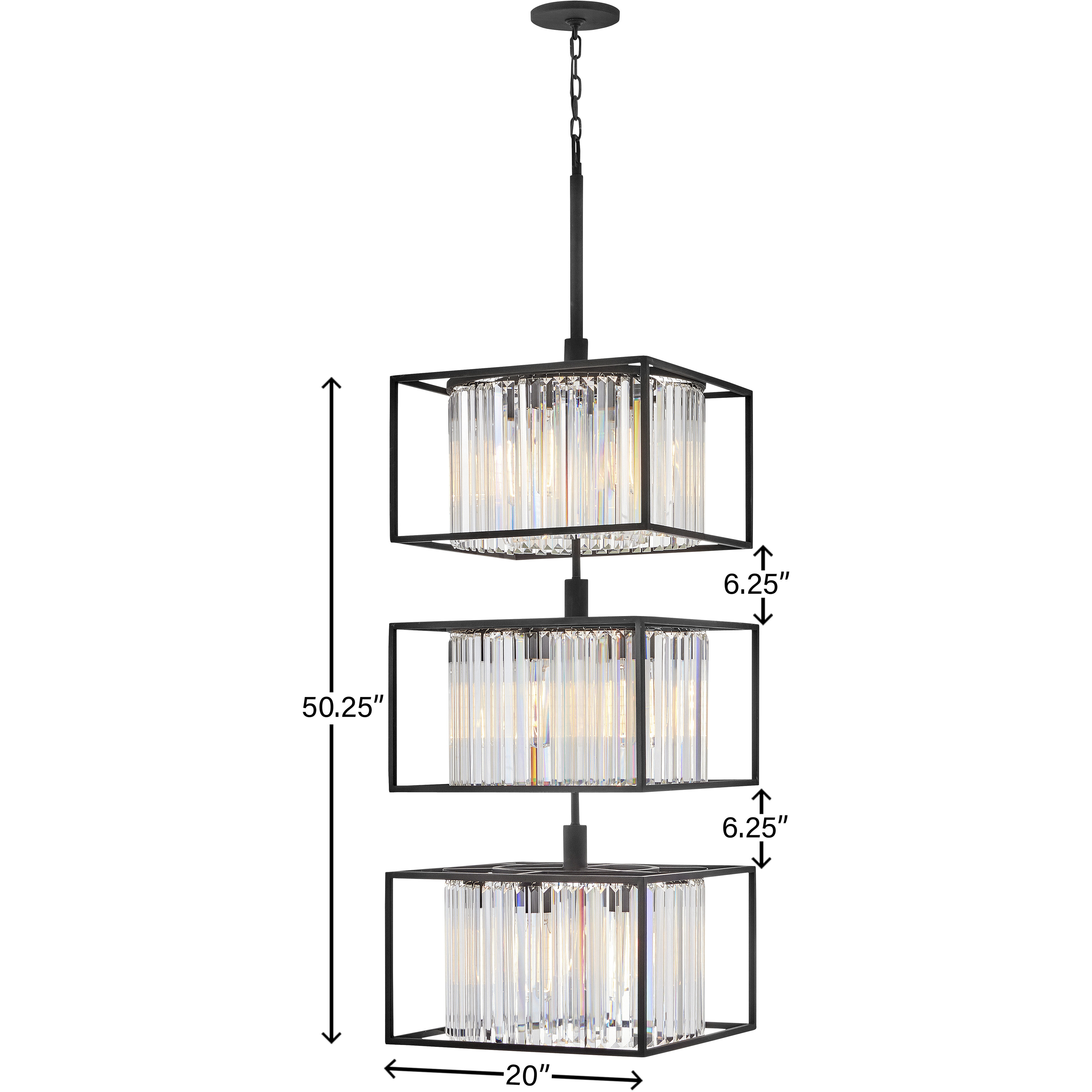 Giada 20 inch Black Indoor Foyer Light Ceiling Light