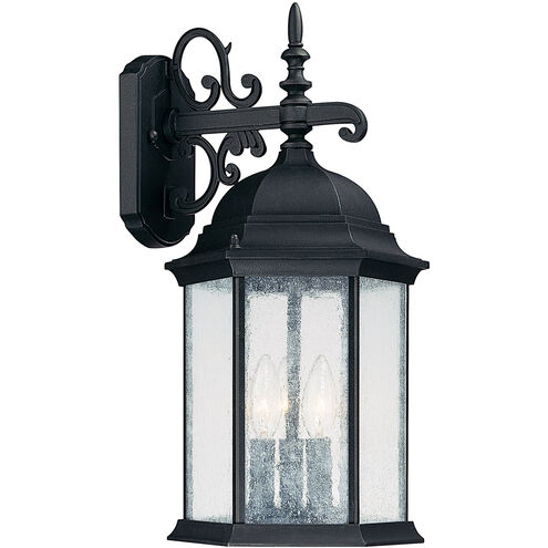 Severinus 3 Light 19 inch Black Outdoor Wall Lantern