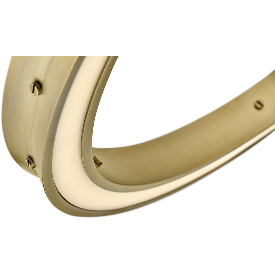 Althea LED 26 inch Lacquered Brass Chandelier Ceiling Light