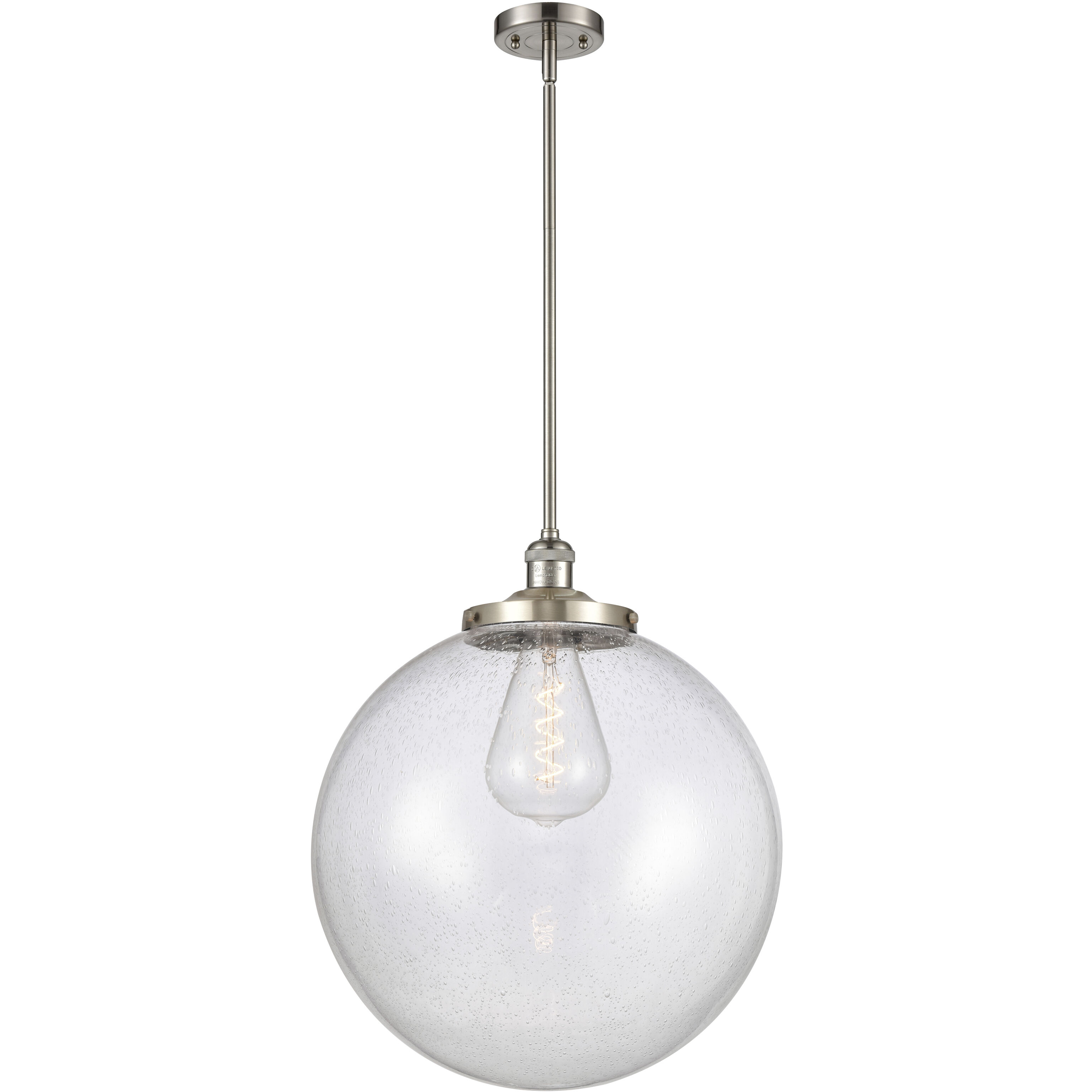 Franklin Restoration Beacon LED 18 inch Brushed Satin Nickel Pendant Ceiling Light in Seedy