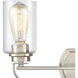 Market Square 3 Light 20 inch Brushed Nickel Vanity Light Wall Light