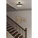 Halora 3 Light 15.25 inch Dark Matte Black Semi-Flush Mount Ceiling Light