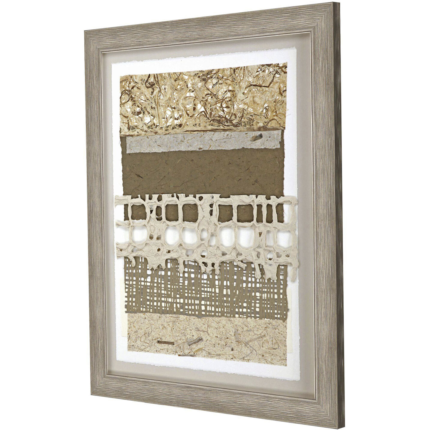 Dynamic Brown and Beige and Neutral and White Framed Art, The Studio
