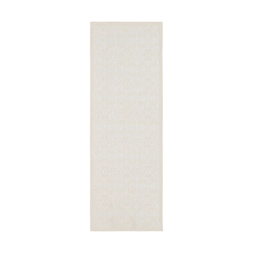 Orchid 96 X 32 inch Cream/White Rugs, Wool, Viscose, and Cotton