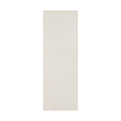 Orchid 40 X 24 inch Cream/White Rugs, Wool, Viscose, and Cotton