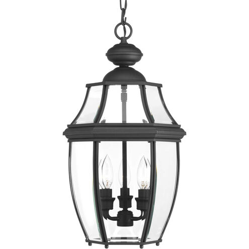 Natalie 3 Light 11 inch Textured Black Outdoor Hanging Lantern