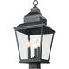 Raphael 3 Light 26.75 inch Sand Black Outdoor Post Mount Fixture in Soft Sand Black
