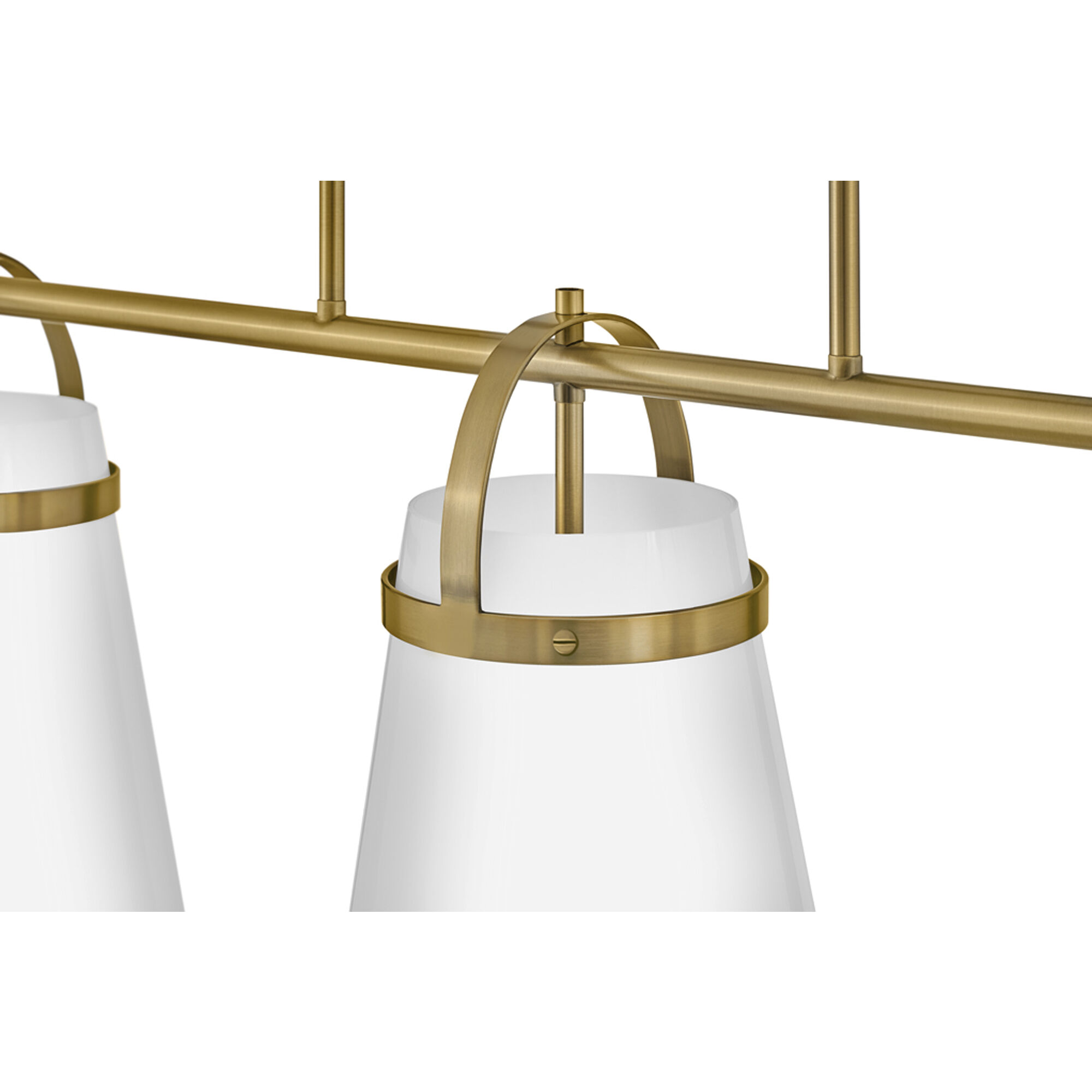 Tori LED 38 inch Lacquered Brass Chandelier Ceiling Light, Linear