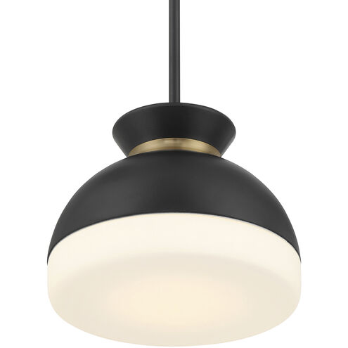 Gidget 1 Light 10.25 inch Matte Black and Vibrant Gold Mini Pendant Ceiling Light