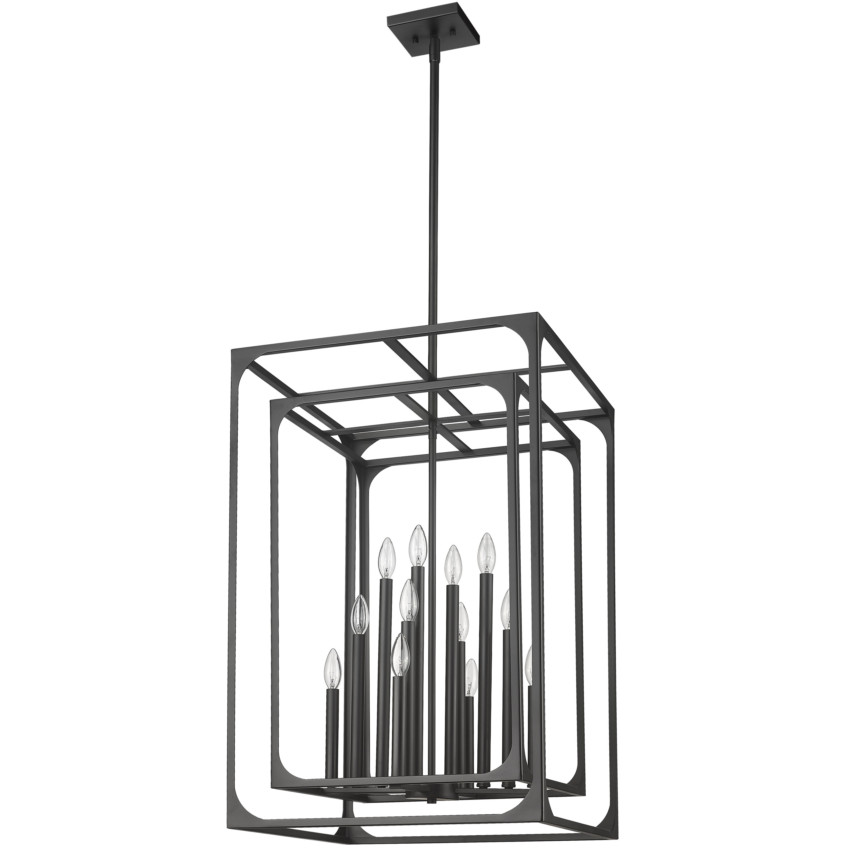 Easton 12 Light 20.5 inch Matte Black Chandelier Ceiling Light