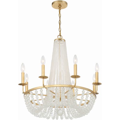 Bella 8 Light 26 inch Antique Gold Chandelier Ceiling Light