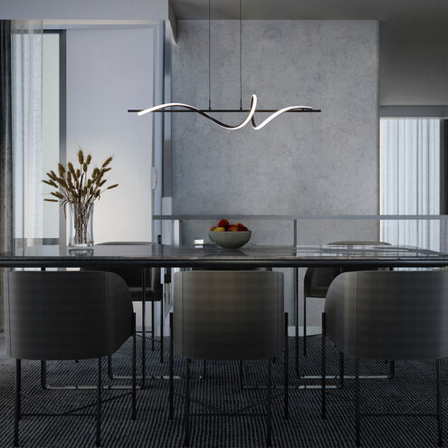 Corkscrew Linear Pendant Ceiling Light in 3000K, dweLED