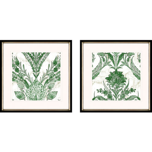 Florals Collection Green Framed Art