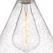 Ballston Cone 1 Light 16 inch White and Polished Chrome Pendant Ceiling Light in Seedy Glass