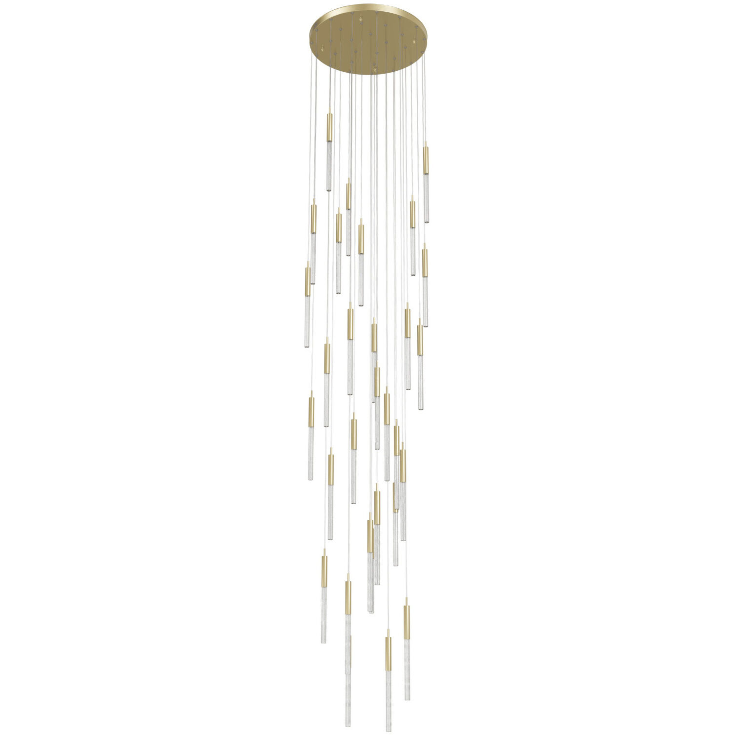 Main St. LED 30 inch Brushed Brass Multi Port Pendant Ceiling Light