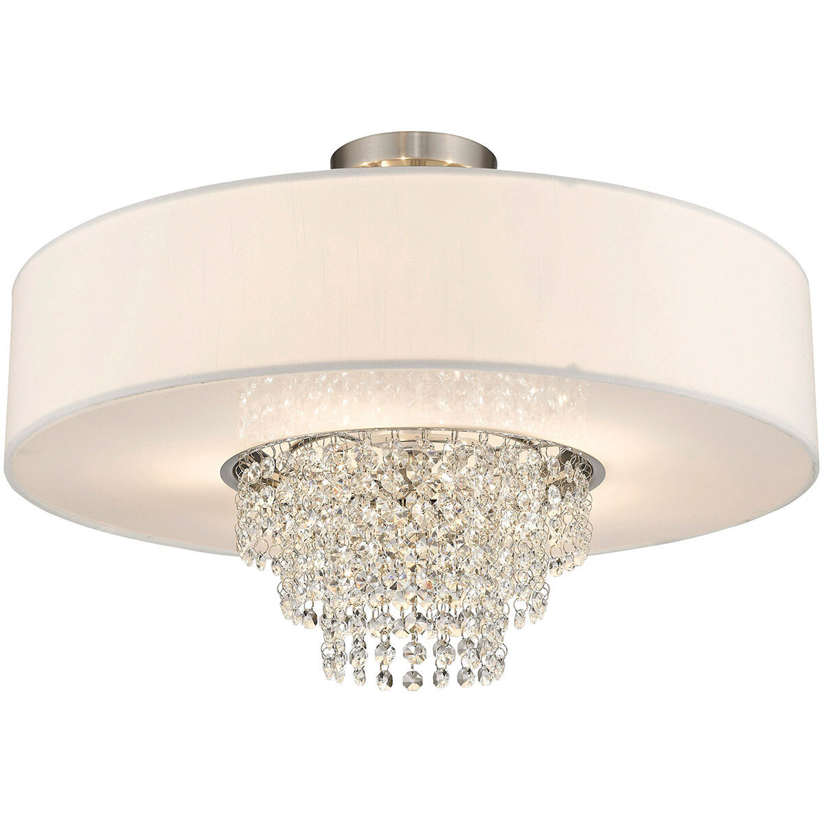 Carlisle 5 Light 22 inch Brushed Nickel Semi-Flush Mount Ceiling Light