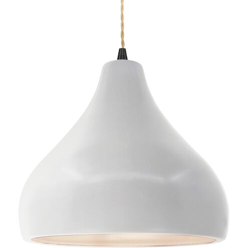 Radiance 1 Light 13.5 inch Matte Black and Bisque Pendant Ceiling Light
