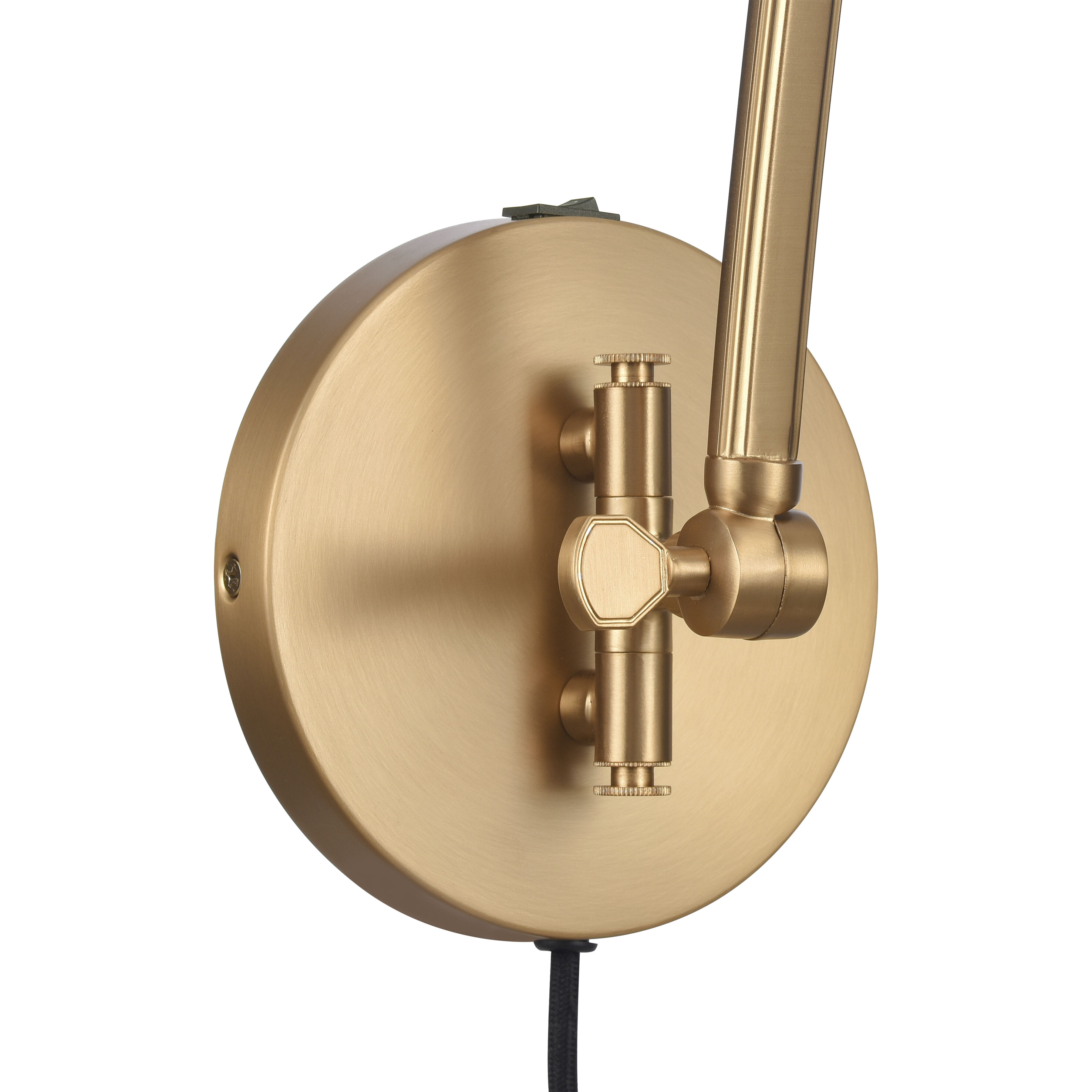 Caroline 25.5 inch 60 watt Brushed Gold Swingarm Sconce Wall Light