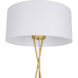 Moreau 66 inch 60 watt Brass Floor lamp Portable Light