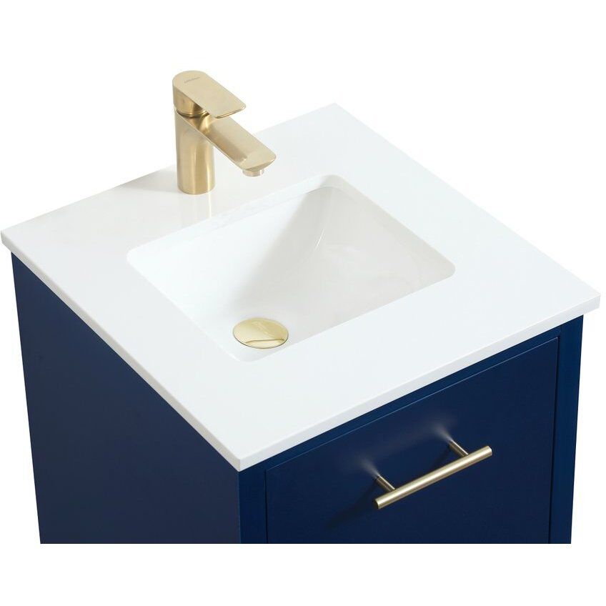 Cyrus 19 X 18 X 33.5 inch Blue Vanity Sink Set