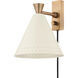 Arvin 8.75 inch 60.00 watt Patina Brass/Soft Sand Plug-in Swivel Sconce Wall Light